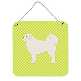Caroline'S Treasures Polish Tatra Sheepdog Checkerboard Green Wall Or Door Hanging Prints Bb3827Ds66, 6 X 6, Multicolo