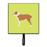 Caroline'S Treasures Central Asian Shepherd Dog Checkerboard Green Leash Or Key Holder Bb3828Sh4, Small, Multicolor