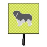 Caroline'S Treasures Polish Lowland Sheepdog Dog Checkerboard Green Leash Or Key Holder Bb3832Sh4, Small, Multicolor