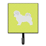 Caroline'S Treasures Maltese Checkerboard Green Leash Or Key Holder Bb3836Sh4, Small, Multicolor