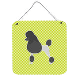 Caroline'S Treasures Poodle Checkerboard Green Wall Or Door Hanging Prints Bb3839Ds66, 6 X 6, Multicolor