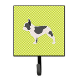 Caroline'S Treasures French Bulldog Checkerboard Green Leash Or Key Holder Bb3841Sh4, Small, Multicolor
