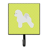Caroline'S Treasures Bichon Frise Checkerboard Green Leash Or Key Holder Bb3845Sh4, Small, Multicolor