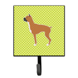 Caroline'S Treasures Boxer Checkerboard Green Leash Or Key Holder Bb3853Sh4, Small, Multicolor