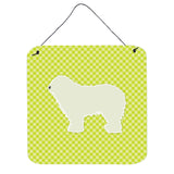 Caroline'S Treasures Komondor Checkerboard Green Wall Or Door Hanging Prints Bb3855Ds66, 6 X 6, Multicolor
