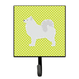 Caroline'S Treasures Samoyed Checkerboard Green Leash Or Key Holder Bb3859Sh4, Small, Multicolor