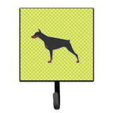 Caroline'S Treasures Doberman Pinscher Checkerboard Green Leash Or Key Holder Bb3860Sh4, Small, Multicolor