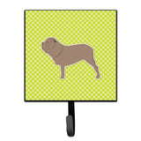 Caroline'S Treasures Neapolitan Mastiff Checkerboard Green Leash Or Key Holder Bb3865Sh4, Small, Multicolor