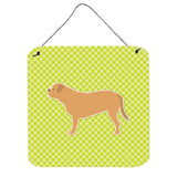 Caroline'S Treasures Dogue De Bordeaux Checkerboard Green Wall Or Door Hanging Prints Bb3870Ds66, 6 X 6, Multicolor