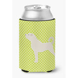 Caroline'S Treasures Anatolian Shepherd Checkerboard Green Can Or Bottle Hugger Bb3877Cc, Can Hugger, Multicolor