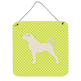 Caroline'S Treasures Anatolian Shepherd Checkerboard Green Wall Or Door Hanging Prints Bb3877Ds66, 6 X 6, Multicolor