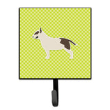 Caroline'S Treasures Bull Terrier Checkerboard Green Leash Or Key Holder Bb3878Sh4, Small, Multicolor