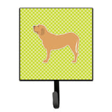 Caroline'S Treasures Fila Brasileiro Checkerboard Green Leash Or Key Holder Bb3879Sh4, Small, Multicolor