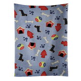 Caroline'S Treasures Bb4079Ktwl Dog House Black Tan Dachshund Kitchen Towel, 25 X 15, Multicolor