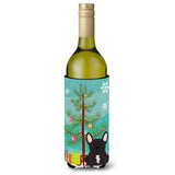 Caroline'S Treasures Bb4134Literk Merry Christmas Tree French Bulldog Brindle Wine Bottle Beverage Insulator Hugger, 750Ml, Mu