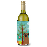 Caroline'S Treasures Bb4140Literk Merry Christmas Tree Mastiff Brindle Wine Bottle Beverage Insulator Hugger, 750Ml, Multicolo