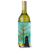 Caroline'S Treasures Bb4151Literk Merry Christmas Tree Black Russian Terrier Wine Bottle Beverage Insulator Hugger, 750Ml, Mul
