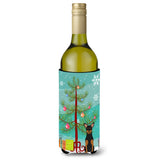 Caroline'S Treasures Bb4153Literk Merry Christmas Tree Manchester Terrier Wine Bottle Beverage Insulator Hugger, 750Ml, Multic