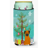 Caroline'S Treasures Merry Christmas Tree Border Terrier Tall Boy Beverage Insulator Hugger Bb4164Tbc, Multicolor