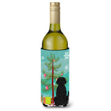Caroline'S Treasures Bb4182Literk Merry Christmas Tree Black Labrador Wine Bottle Beverage Insulator Hugger, 750Ml, Multicolor