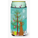 Caroline'S Treasures Merry Christmas Tree Irish Terrier Tall Boy Beverage Insulator Hugger Bb4187Tbc, Multicolor