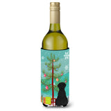 Caroline'S Treasures Bb4191Literk Merry Christmas Tree Giant Schnauzer Wine Bottle Beverage Insulator Hugger, 750Ml, Multicolo