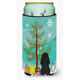 Caroline'S Treasures Merry Christmas Tree Poodle Black Tall Boy Beverage Insulator Hugger Bb4196Tbc, Multicolor