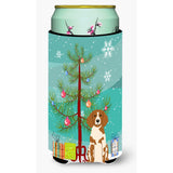 Caroline'S Treasures Merry Christmas Tree Brittany Spaniel Tall Boy Beverage Insulator Hugger Bb4197Tbc, Multicolor