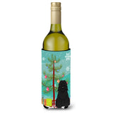 Caroline'S Treasures Bb4199Literk Merry Christmas Tree Bouvier Des Flandres Wine Bottle Beverage Insulator Hugger, 750Ml, Mult