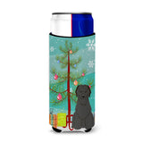 Caroline'S Treasures Bb4206Muk Merry Christmas Tree Briard Black Michelob Ultra Hugger For Slim Cans, Multicolor