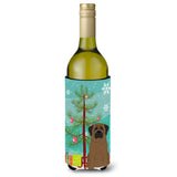 Caroline'S Treasures Bb4209Literk Merry Christmas Tree Bullmastiff Wine Bottle Beverage Insulator Hugger, 750Ml, Multicolor
