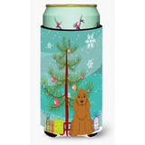 Caroline'S Treasures Merry Christmas Tree Cocker Spaniel Red Tall Boy Beverage Insulator Hugger Bb4220Tbc, Multicolor