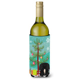 Caroline'S Treasures Bb4232Literk Merry Christmas Tree Pekingese Black Wine Bottle Beverage Insulator Hugger, 750Ml, Multicolo