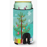 Caroline'S Treasures Merry Christmas Tree Pekingnese Black Tall Boy Beverage Insulator Hugger Bb4232Tbc, Multicolor