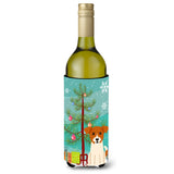 Caroline'S Treasures Bb4233Literk Merry Christmas Tree Jack Russell Terrier Wine Bottle Beverage Insulator Hugger, 750Ml, Mult