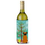 Caroline'S Treasures Bb4240Literk Merry Christmas Tree Fawn Boxer Wine Bottle Beverage Insulator Hugger, 750Ml, Multicolor
