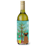 Caroline'S Treasures Bb4242Literk Merry Christmas Tree Brindle Boxer Wine Bottle Beverage Insulator Hugger, 750Ml, Multicolor,
