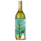 Caroline'S Treasures Bb4261Literk Merry Christmas Tree Bull Terrier Dark Brindle Wine Bottle Beverage Insulator Hugger, 750Ml,