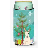 Caroline'S Treasures Merry Christmas Tree Bull Terrier White Tall Boy Beverage Insulator Hugger Bb4263Tbc, Multicolor