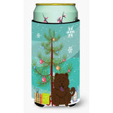 Caroline'S Treasures Merry Christmas Tree Chow Chocolate Tall Boy Beverage Insulator Hugger Bb4266Tbc, Multicolor