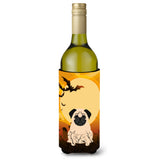 Caroline'S Treasures Bb4274Literk Halloween Pug Fawn Wine Bottle Beverage Insulator Hugger, 750Ml, Multicolor