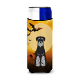 Caroline'S Treasures Bb4300Muk Halloween Standard Schnauzer Black Grey Michelob Ultra Hugger For Slim Cans, Multicolor