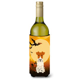 Caroline'S Treasures Bb4367Literk Halloween Wire Fox Terrier Wine Bottle Beverage Insulator Hugger, 750Ml, Multicolor