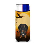 Caroline'S Treasures Bb4394Muk Halloween Wire Haired Dachshund Dapple Michelob Ultra Hugger For Slim Cans, Multicolor