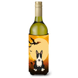 Caroline'S Treasures Bb4399Literk Halloween Bull Terrier Black White Wine Bottle Beverage Insulator Hugger, 750Ml, Multicolor,