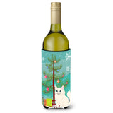 Caroline'S Treasures Turkish Angora Cat Merry Christmas Tree Wine Bottle Beverage Insulator Hugger, 750 Ml, Multicolor