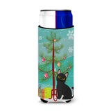 Caroline'S Treasures Bombay Cat Merry Christmas Tree Michelob Ultra Hugger For Slim Cans, Slim Can, Multicolor
