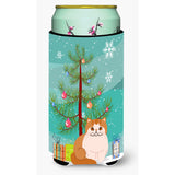 Caroline'S Treasures Exotic Shorthair Cat Merry Christmas Tree Tall Boy Beverage Insulator Hugger, Multicolor