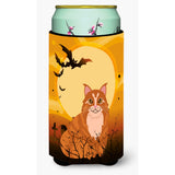 Caroline'S Treasures Halloween Maine Coon Cat Tall Boy Beverage Insulator Hugger, Multicolor