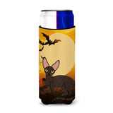Caroline'S Treasures Halloween Peterbald Cat Michelob Ultra Hugger For Slim Cans, Slim Can, Multicolor